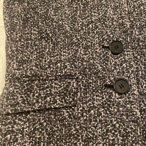 THEORY RARIAS TWEEDY Dotted Cotton Short Sleeve Jacket Blazer Size 2 - Picture 11 of 13